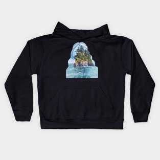 Woman of the Sea Sticker Kids Hoodie